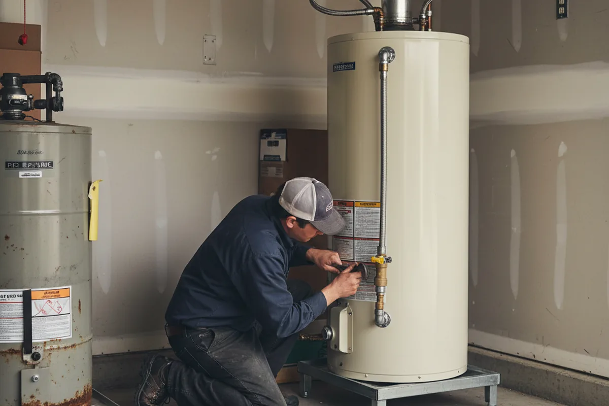 Water heater and shutoff valve replacement in Foreston